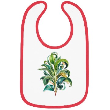 Discover Watercolor Plant Hand Painted Bibs