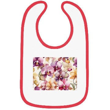 Discover Sweet Watercolor Orchid Art Bibs