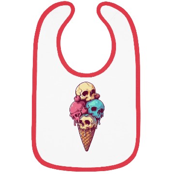 Discover skull ice cream Bibs