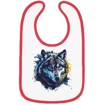 Discover Alpha Wolf Paint Splash Bibs
