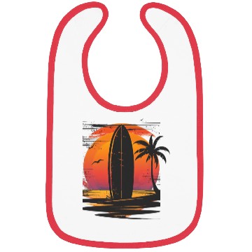 Discover Sunset Surfing Retreat Tropical Vibes Bibs