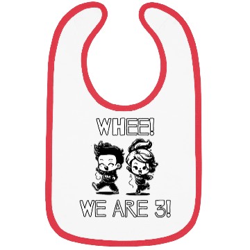 Discover "Whee!! We Are 3!" Toddler Twins Birthday Bibs