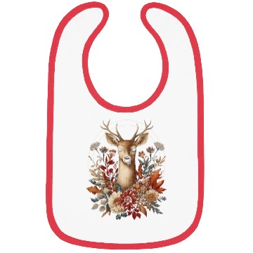 Discover Cottagecore Deer With Flowers Bibs