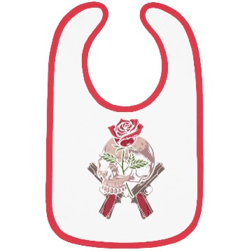 Discover Skeleton Roses Guitar Skull Roses Guns Bibs