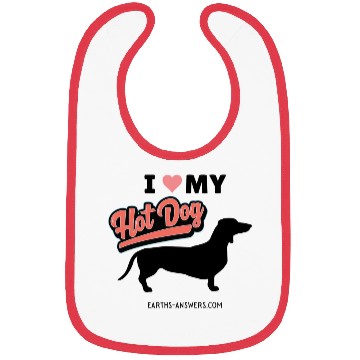 Discover Dachshund Dog Lover Gift Bibs Love My Hot Dog