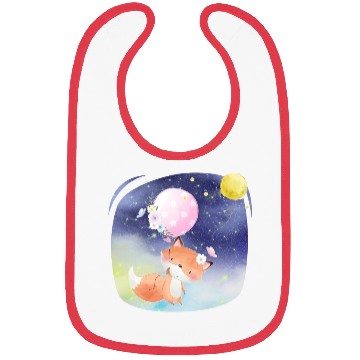 Discover Funny Happy Fox Flying to Sky Using Balloon Bibs