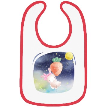 Discover Funny Happy Rabbit Flying to Sky Using Balloon Bibs