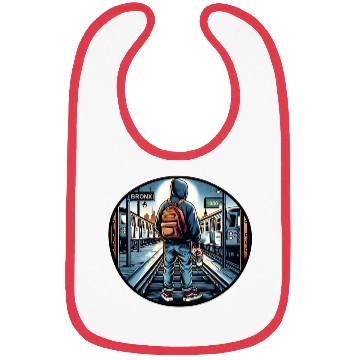 Discover AI Teen in Outdoor Subway Yard - Circle Border Bibs