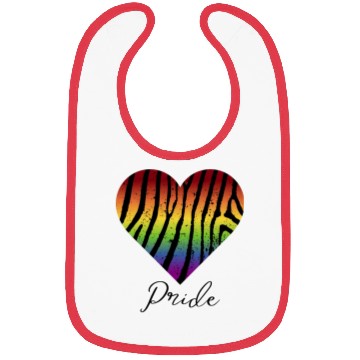Discover LGBTQ+Pride Rainbow heart-pattern tiger leather Bibs