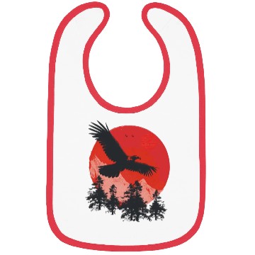 Discover Majestic Eagle Over Mountain Sunset Bibs