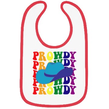 Discover Prowdy Gay Lesbian Howdy Cowboy LGBTQ Pride Groovy Bibs