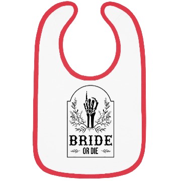 Discover Bride Or Die Skeleton Hand Gothic Bachelorette Bibs