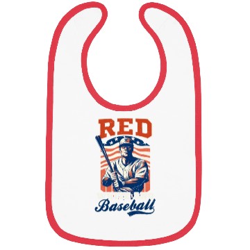 Discover 4th Of July Baseball Red White Baseball Bibs
