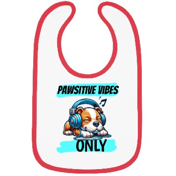 Discover Pawsitive vibes only pitbull Bibs