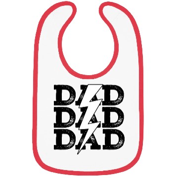 Discover Baseball Dad Distressed Retro Lightning Bolt Bibs