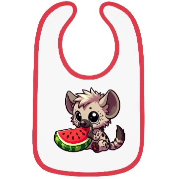 Discover Hyena with Watermelon Summer Fruit Bibs
