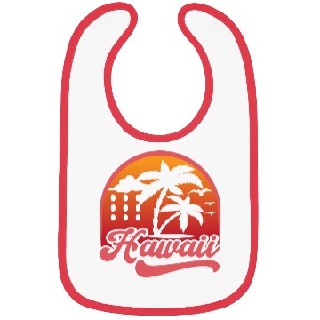 Discover Island Sunset Aloha Paradise Hawaiian sunset Bibs