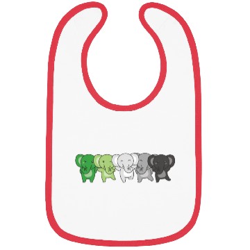 Discover Aromantik Flag Pride Lgbtq Cute Elephant Bibs