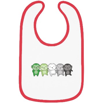 Discover Aromantik Flag Pride Lgbtq Cute Monkey Bibs