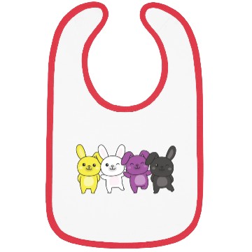 Discover Nonbinary Bunny Flag Pride Lgbtq Cute Bunnys Bibs