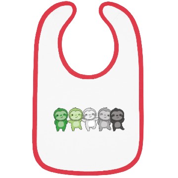 Discover Aromantik Flag Pride Lgbtq Cute Sloth Bibs