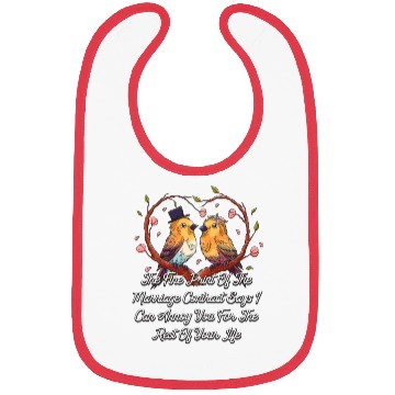 Discover Print of the Marriage Contract Wedding Funny Bibs