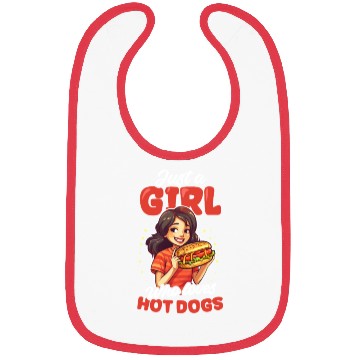 Discover Hot Dog Girl Who Loves Hot Dog Bibs