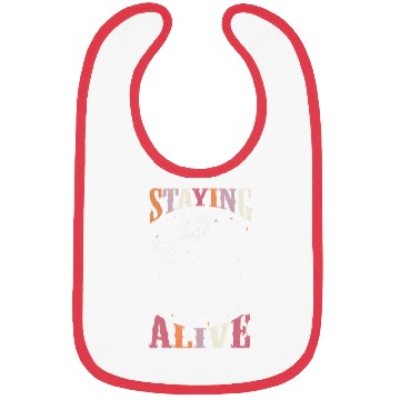 Discover Staying Alive Skeleton Drinking Coffee Lover Gift Bibs