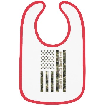 Discover Teacher United States Distressed Camo Bibs