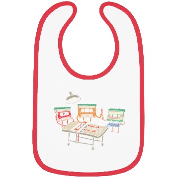 Discover Cassette Tape 80s Music Lover Bibs