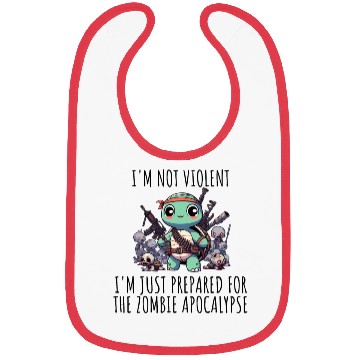 Discover Zombie Apocalypse Turtle Bibs