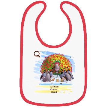 Discover Unique Creative Cute Q Alphabet Quince Queen Quail Bibs
