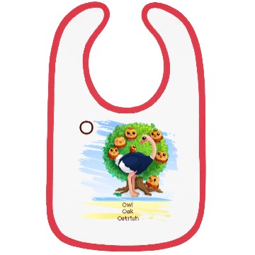 Discover Unique Creative Cute O Alphabet Owl Oak Ostrich Bibs
