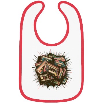 Discover 80s Retro Cassette Classic Cassette Tape for a Bibs