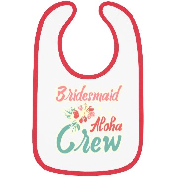 Discover Hawaii Wedding Bride Bridesmaid Aloha Crew Bibs
