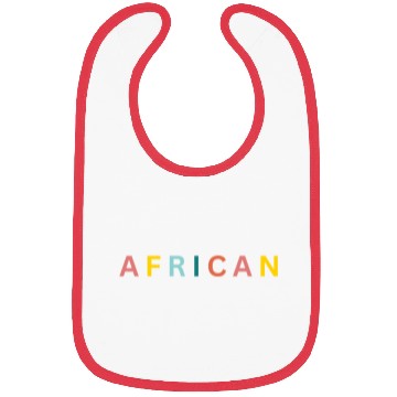 Discover Colorful African Text Graphic Bibs