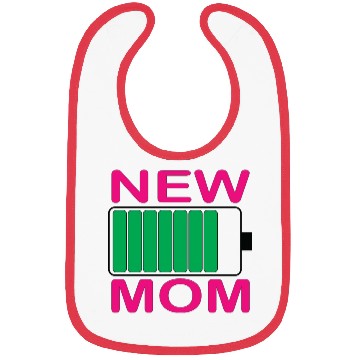 Discover NEW MOM Battery full, lovely Graphic Bibs