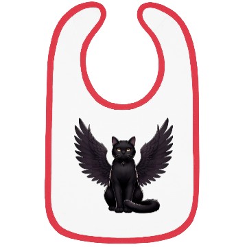 Discover Black Cat Gothic Angel Dark Angel Bibs