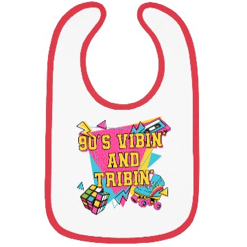 Discover 90s Vibin and Tribin 1990 Cool Chill Easygoing Par Bibs