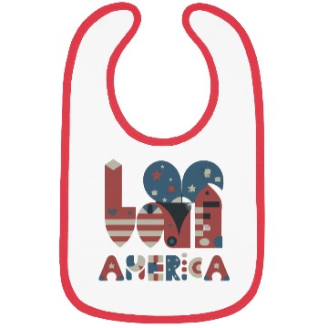 Discover I Love America Bibs