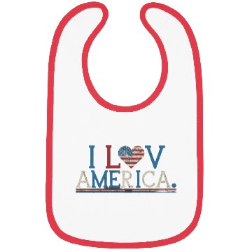 Discover I Love America Bibs