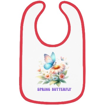 Discover spring butterfly Bibs
