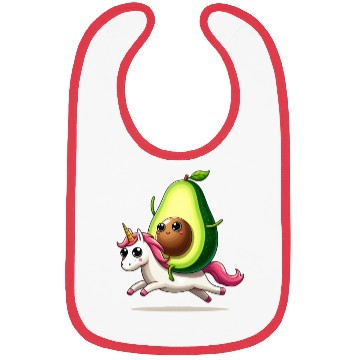 Discover Avocado on unicorn Bibs