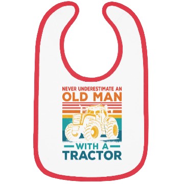 Discover Never Underestimate An Old Man With A Tractor Farm Bibs