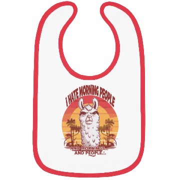 Discover I Hate Morning People for a Morning grumpy Llama Bibs