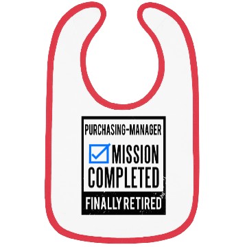 Discover Retirement gift idea Retired Purchasing-Manager Bibs