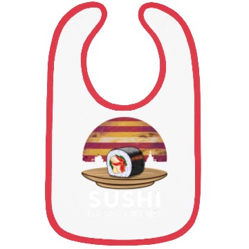 Discover Sushi On A Retro Sunset Bibs