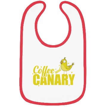 Discover Coffee and Canary Bird Bibs