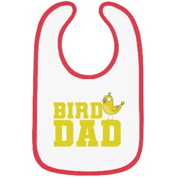 Discover Bird Dad yellow Canary Bird Bibs