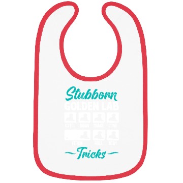 Discover Labrador STUBBORN GOLDEN LAB TRICKS Labrador Bibs